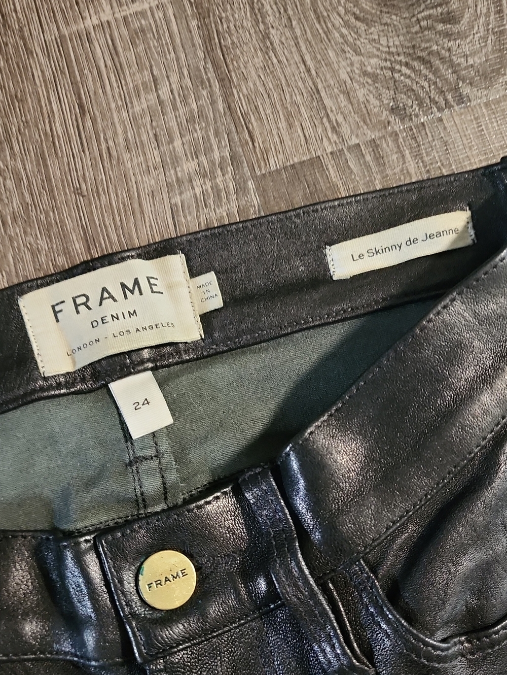 Frame Leather "Le Skinny De Jeanne" Pants View 2